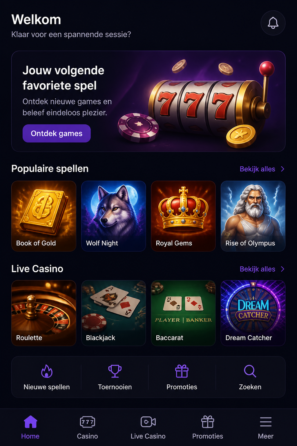 Highspin Casino screen 1